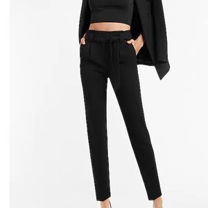 Express high, tie waist ankle dress pants